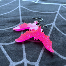 Load image into Gallery viewer, Come on Barbie, Let&#39;s go Batty Bat Earrings (MTO)
