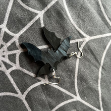 Load image into Gallery viewer, Black Pearl Bat Earrings (MTO)
