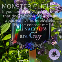 Load image into Gallery viewer, All Vampires are Gay // There is no Such Thing as a Hetero Vampire Holographic Stickers
