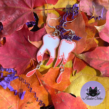 Load image into Gallery viewer, Bloody Teeth Asymmetrical Earrings (MTO)