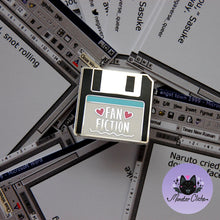 Load image into Gallery viewer, Preorder Fan Fiction Floppy Disk Enamel Pin