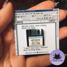 Load image into Gallery viewer, Preorder Fan Fiction Floppy Disk Enamel Pin