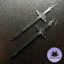 Load image into Gallery viewer, Badass Starlight Sword Earrings (MTO)
