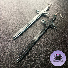 Load image into Gallery viewer, Badass Starlight Sword Earrings (MTO)