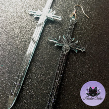 Load image into Gallery viewer, Badass Starlight Sword Earrings (MTO)