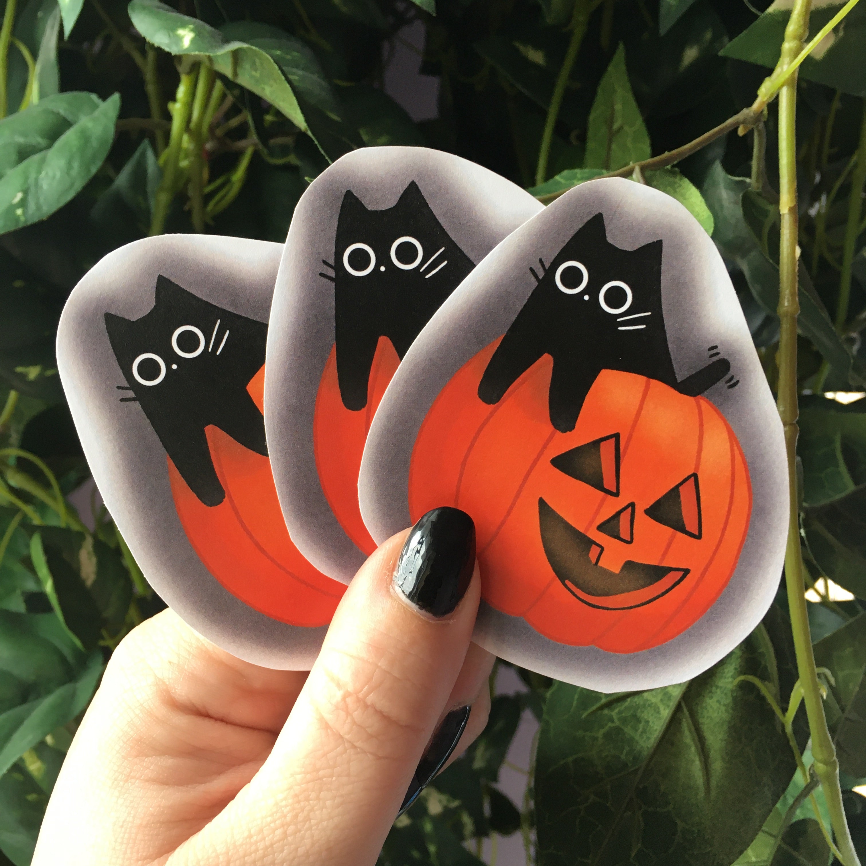 Kitty in a Jack O Lantern Sticker – Monster Cliche