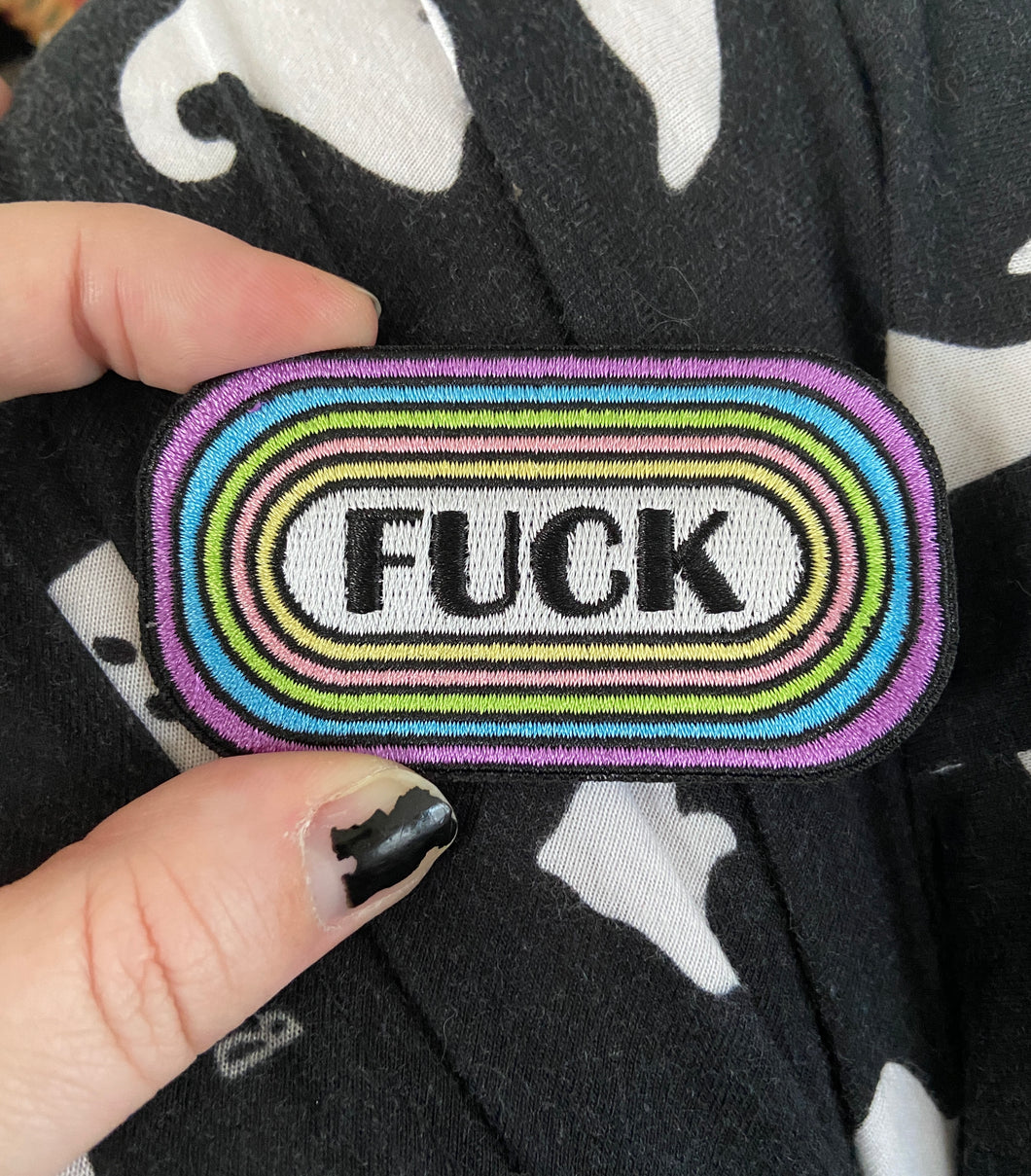 FUCK Pastel Embroidered Patch