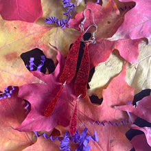 Load image into Gallery viewer, Red Glitter Blood Drop Earrings (MTO)