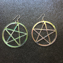 Load image into Gallery viewer, Iridescent Pentacle Earrings (MTO)