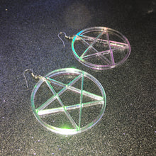 Load image into Gallery viewer, Iridescent Pentacle Earrings (MTO)