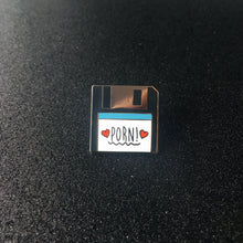 Load image into Gallery viewer, PORN! Floppy Disk Enamel Pin