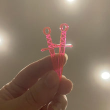 Load image into Gallery viewer, Neon Pink Dagger Earrings or Pendant (MTO)
