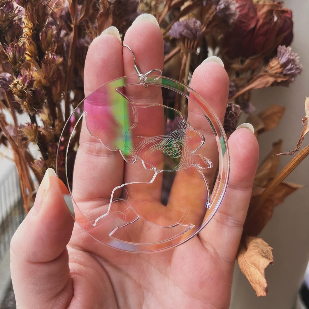 Iridescent Sitting Shibari Earrings