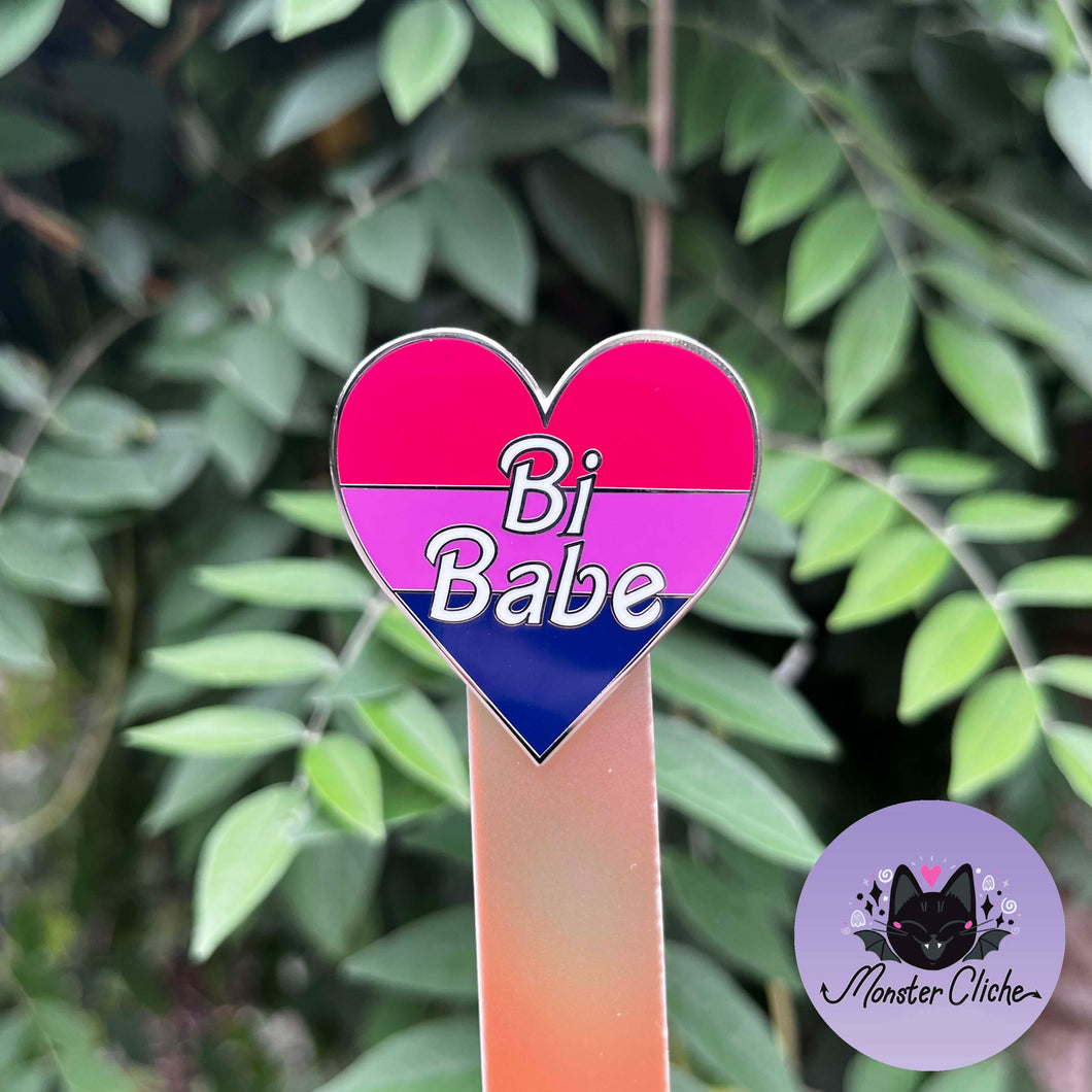 Bi Babe Heart Enamel Pin