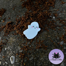 Load image into Gallery viewer, The Happiest Ghost &amp; Kitten Enamel Pin
