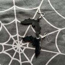Load image into Gallery viewer, Black Pearl Bat Earrings (MTO)
