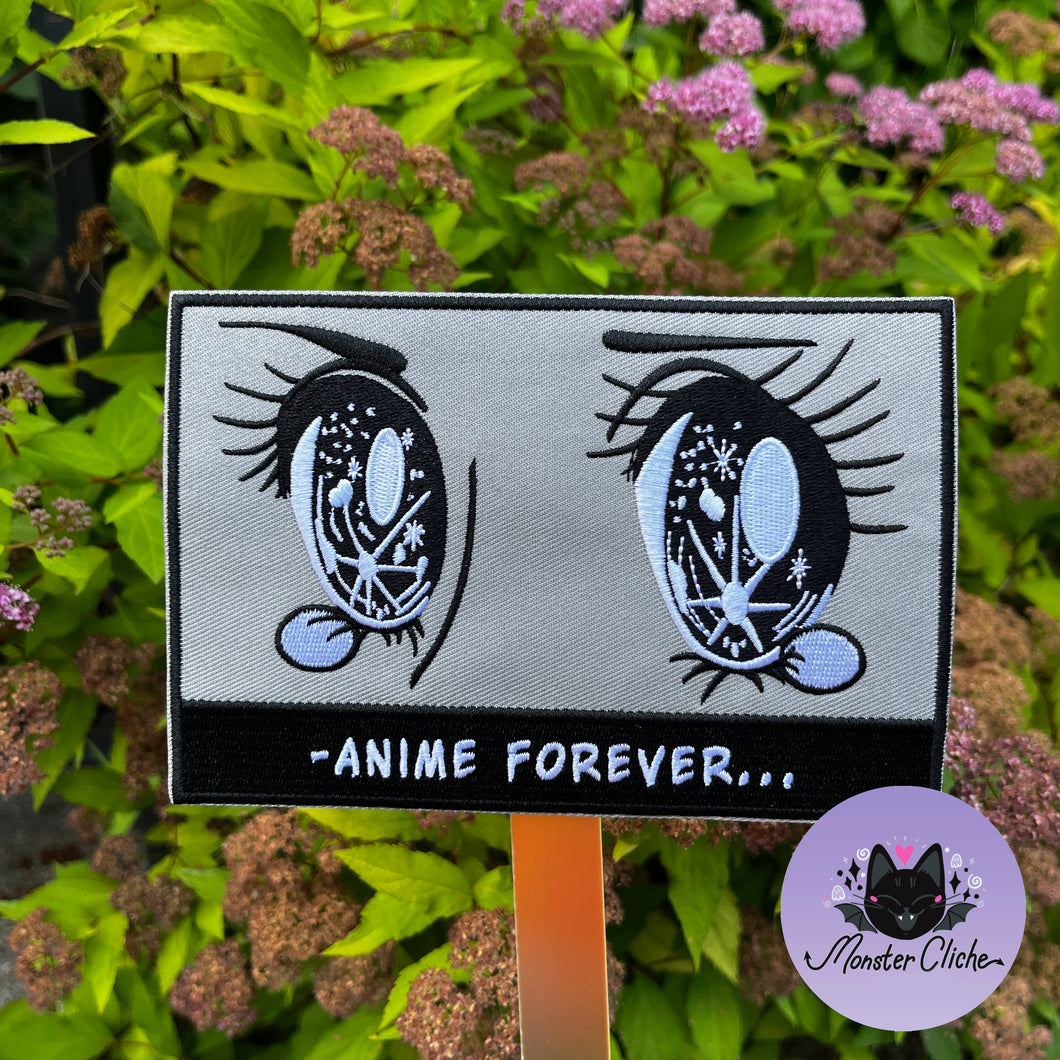 B GRADE Black and White Anime Forever Screen Shot Embroidered Patch