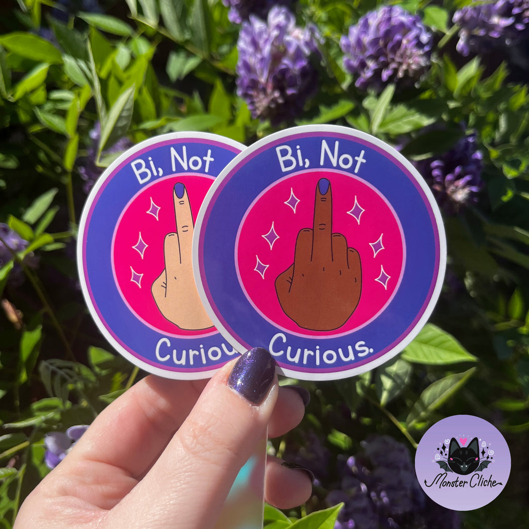 Bi Not Curious Vinyl Sticker