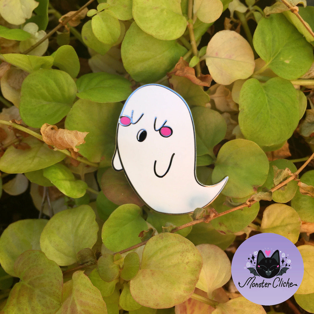 Blushing Ghost Hard Enamel Pin