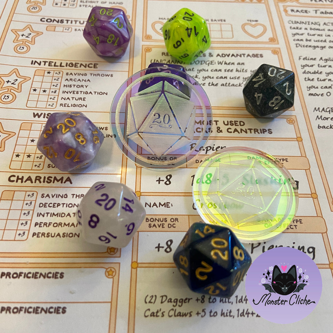 D&D or TTRPG Inspiration Tokens