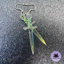 Load image into Gallery viewer, Iridescent Dagger Earrings or Pendant (MTO)
