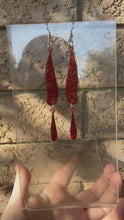 Load and play video in Gallery viewer, Red Glitter Blood Drop Earrings (MTO)
