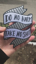 Load and play video in Gallery viewer, &quot;Do No Harm&quot; Embroidered Iron On Patch

