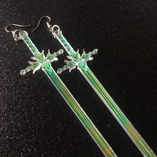 Load image into Gallery viewer, Iridescent Sword Earrings or Pendant (MTO)
