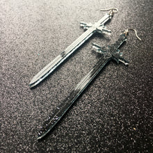 Load image into Gallery viewer, Badass Starlight Sword Earrings (MTO)
