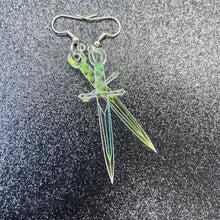 Load image into Gallery viewer, Iridescent Dagger Earrings or Pendant (MTO)
