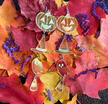 Load image into Gallery viewer, Iridescent Halloween Themed Earrings (MTO)
