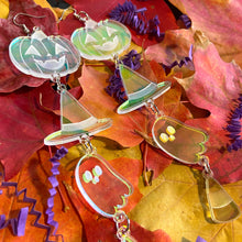 Load image into Gallery viewer, Iridescent Halloween Themed Earrings (MTO)
