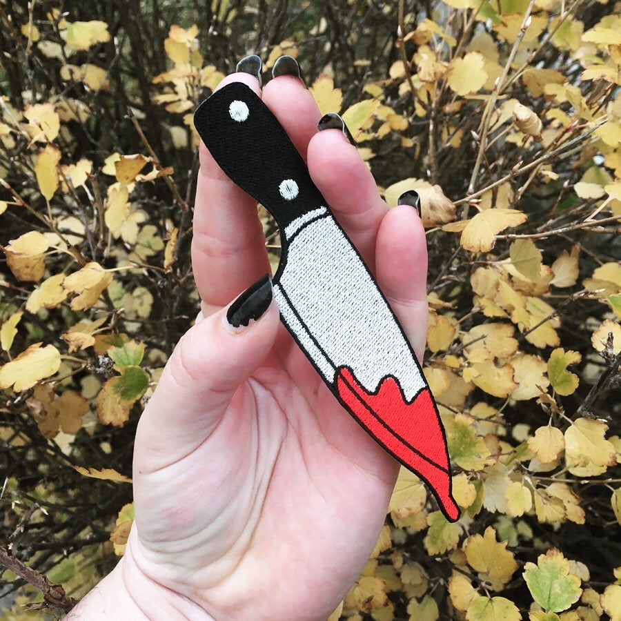 Bloody Knife Embroidered Patch