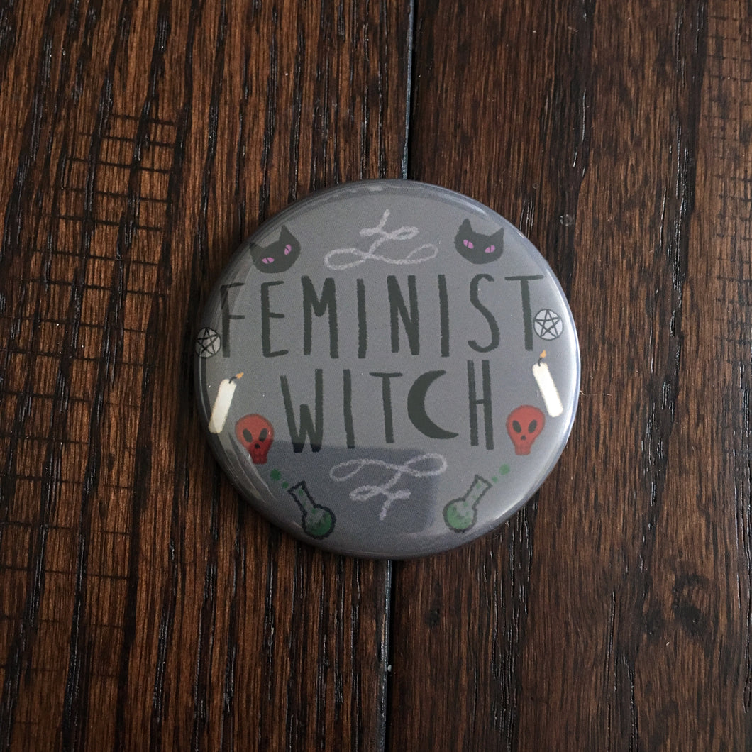 Feminist Witch Button