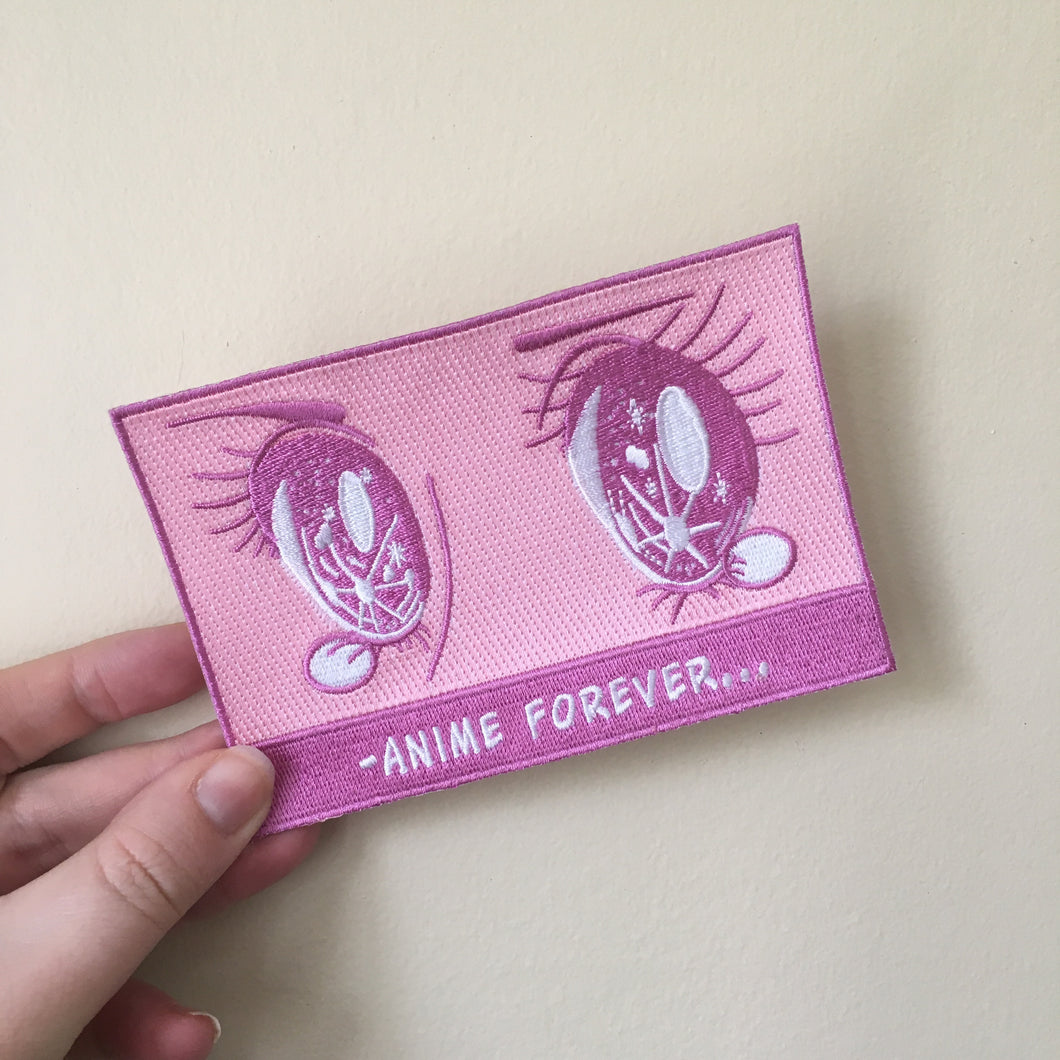 Pink Anime Forever Screen Shot Embroidered Patch